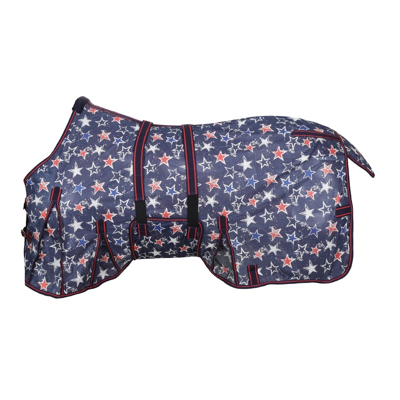 Showman Star-Spangled Mesh Fly Sheet – Large PonySmall Horse (56 – 62)