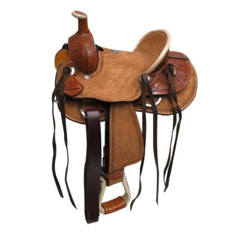 #1580710: 10″ Double T Youth hard seat roper style saddle