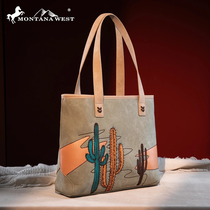 MW Embroidered Cactus Tote