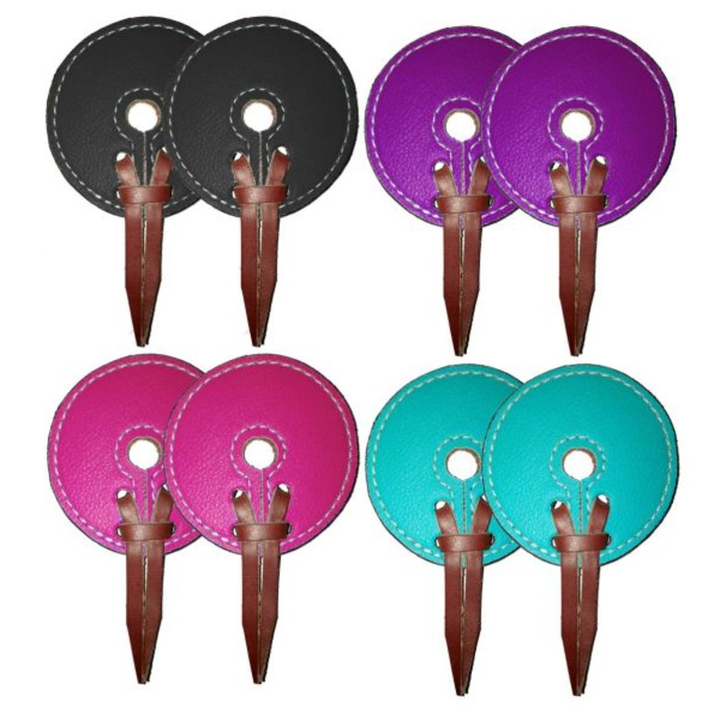 Showman  Leather bit guards with in ASSORTED Solid Colors