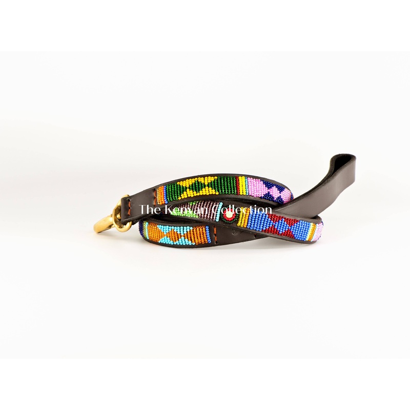 “Hippo Circus” Beaded Dog Lead