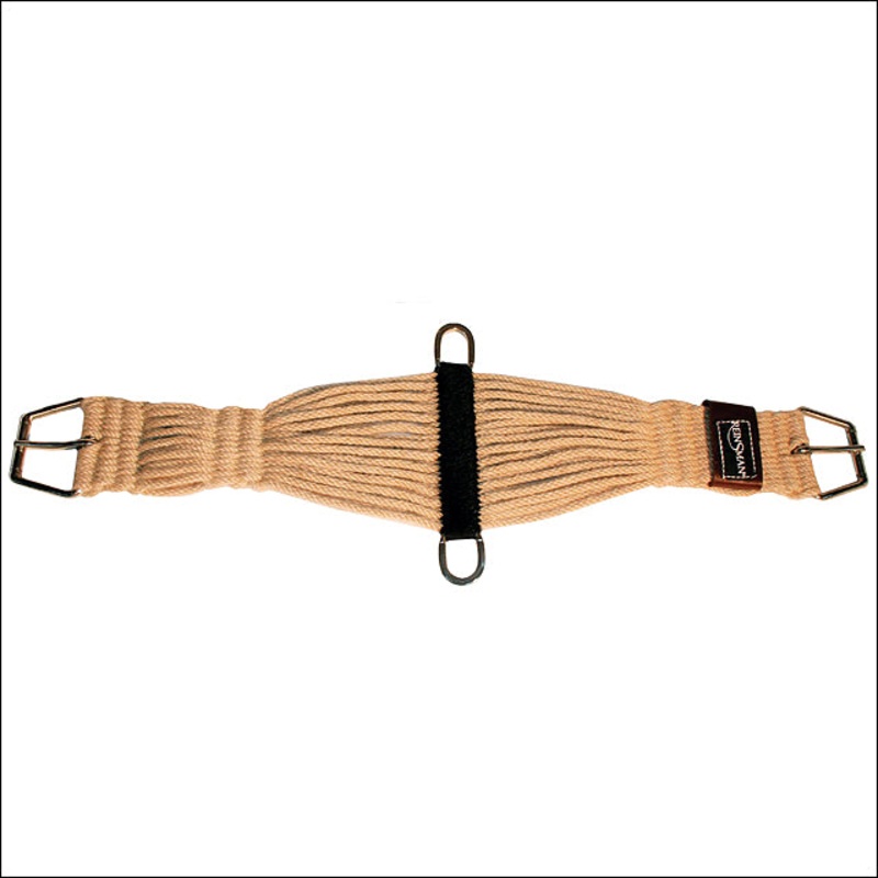 34″ Reinsman Roper Mohair Horse C” Girth Natural W/ Stainless Steel Hardware