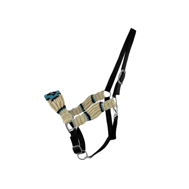 Showman Adjustable Mohair Wool Bronc Halter – WhiteBlue