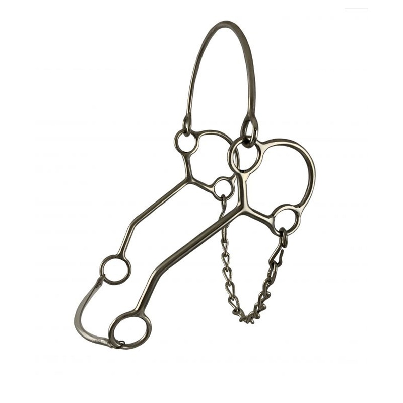 Showman stainless steel Hackamore with 8 cheek
