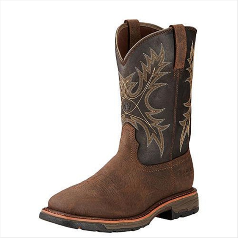 10017436 Ariat Men’s Workhog H2O Waterproof Western Work Boot Bruin Brown/Coffee