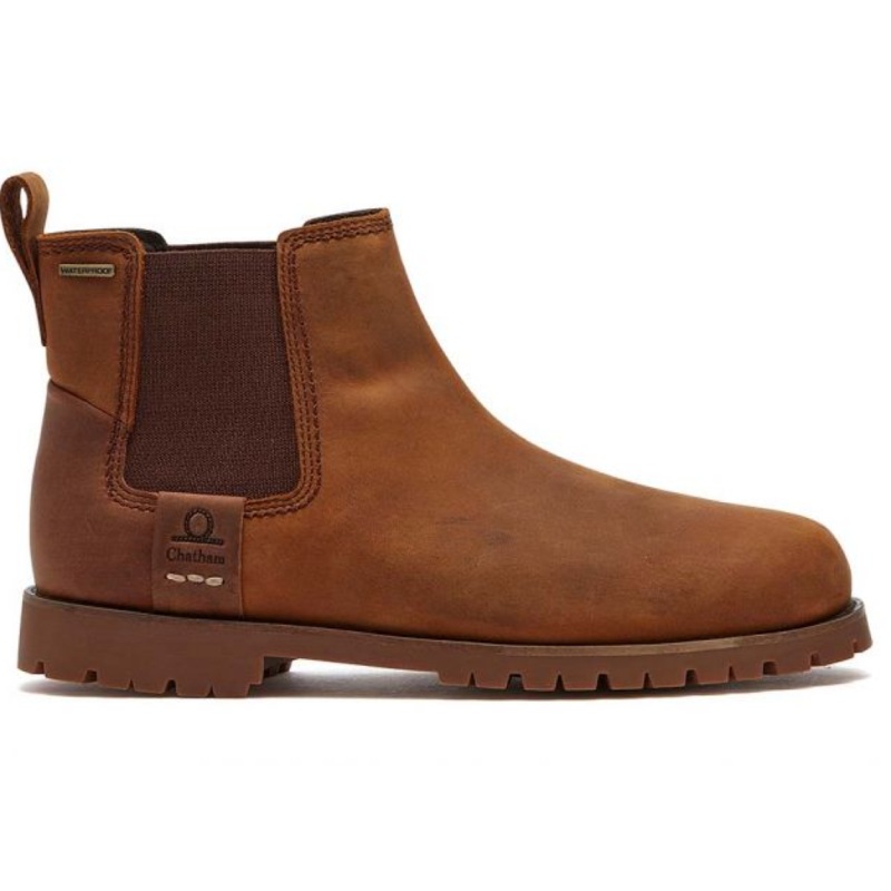 Chatham Mens Southill Premium Leather Waterproof Chelsea Boots