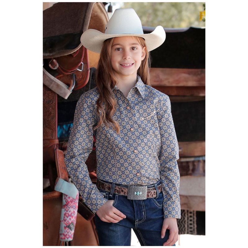 CTW3370020 Cruel Girl GIrls’ Long Sleeve Snap Shirt – Multi