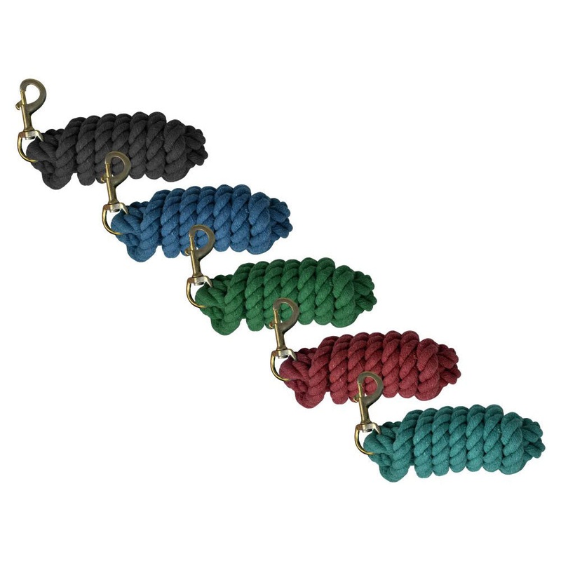 10′ Cotton Lead Rope with Brass Snap