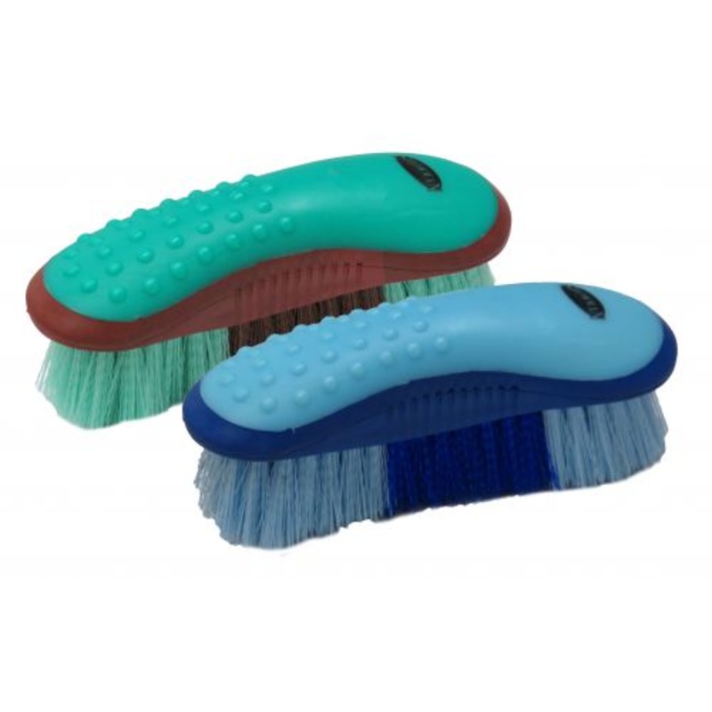 #72F9151: Showman Stiff bristle body brush with grip dots