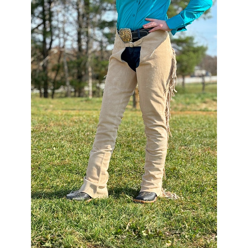 Suede Equitation Chaps ~ Sand