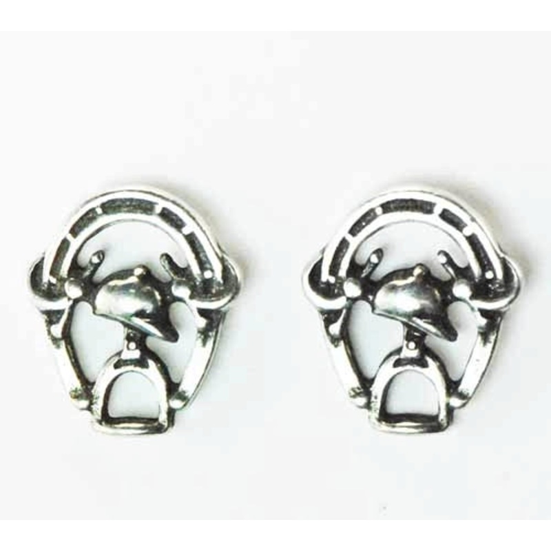 Finishing Touch Horse Shoe With Stirrup & Hat Earrings