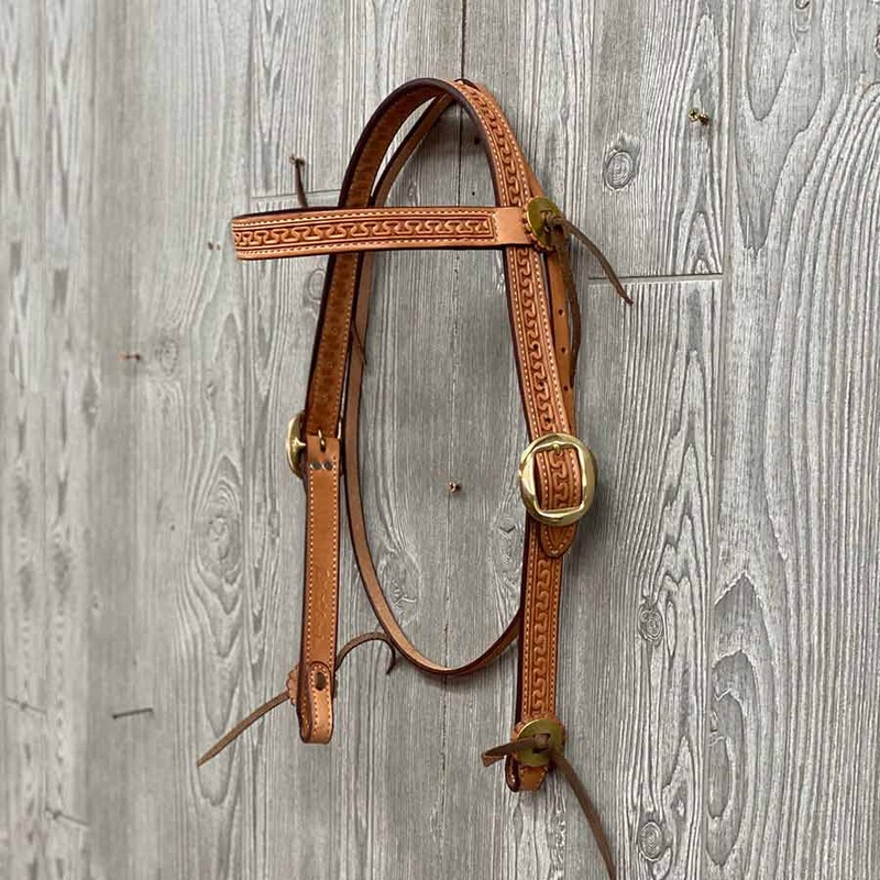 Brow Headstall, Running W W/ Ss Hardware W/ Tie Ends