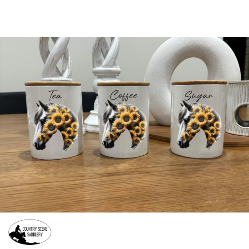 Country Storage Canisters – B&W Sunny Horse Collection