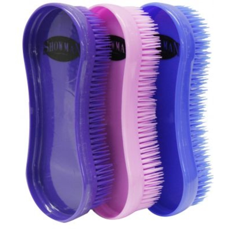 #24409: Showman Stiff Bristle Curry Brush