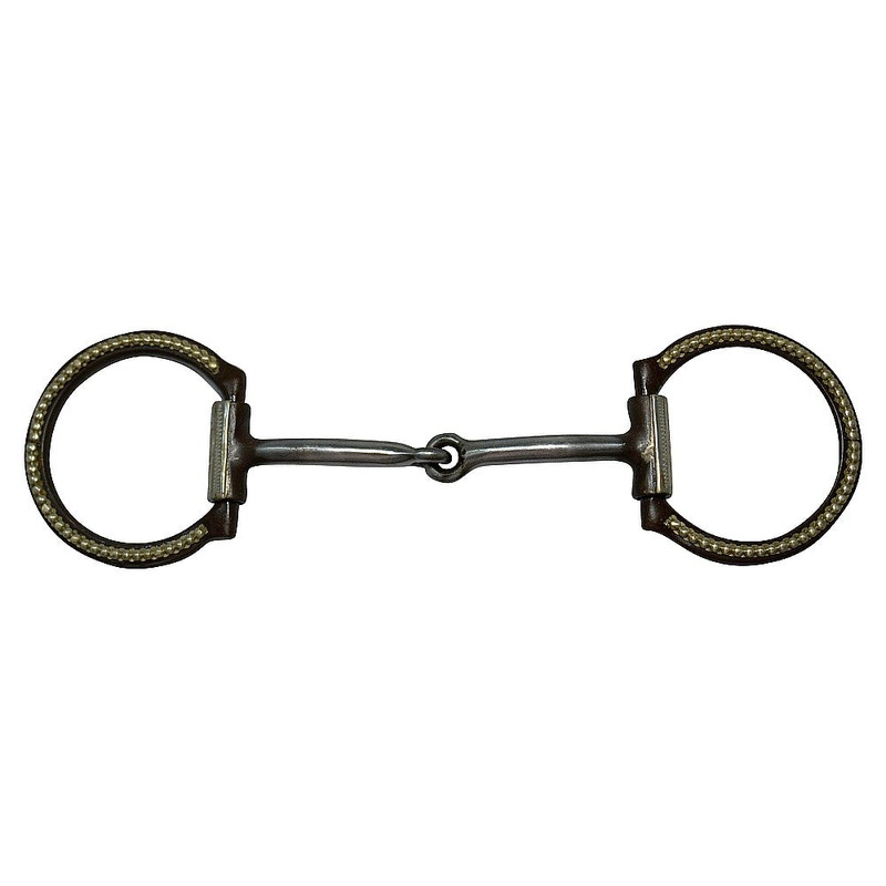 DR022 Diamond R Fixed Ring Iron Snaffle Bit – 5 Inch