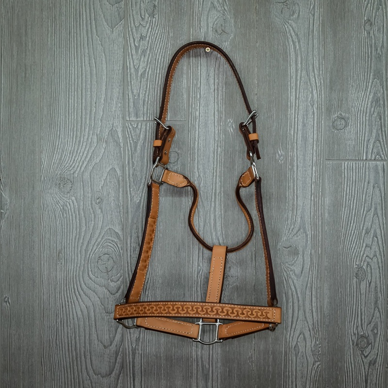 Leather Halter Running W