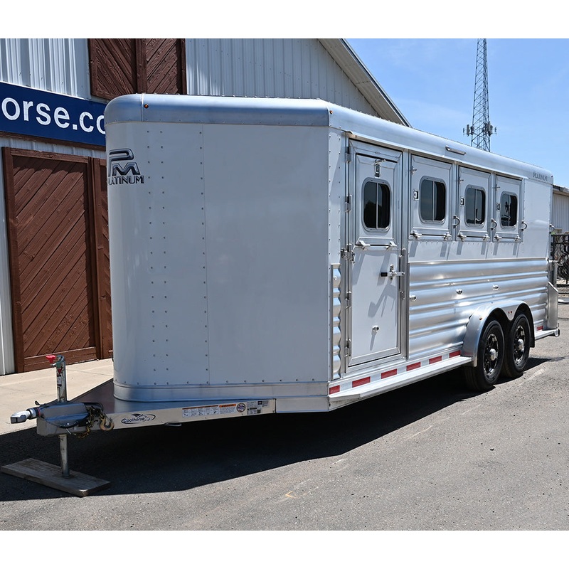 “Pre-tariff Pricing” 2025 Platinum 4 Horse Bumper Pull with Tack Room