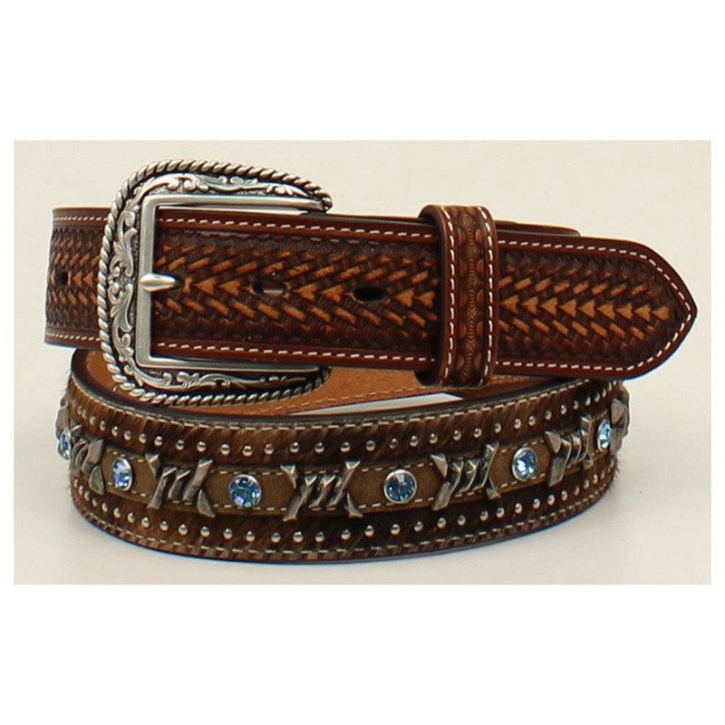 A1027202 Ariat Men’s Western Belt with Turquoise Colored Gems