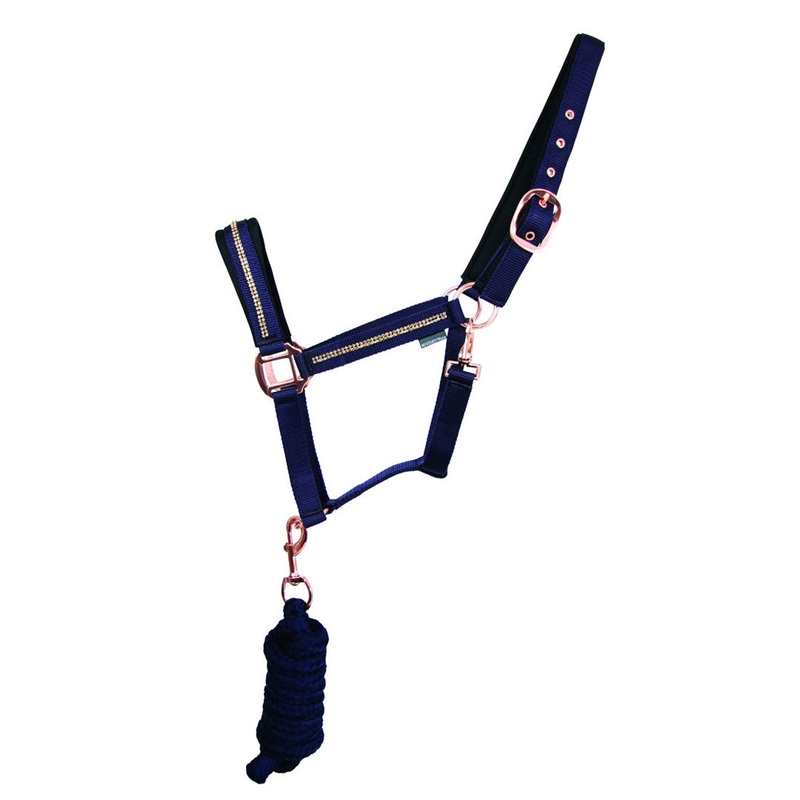 Hy Equestrian Sparkling Head Collar & Lead Rope Set