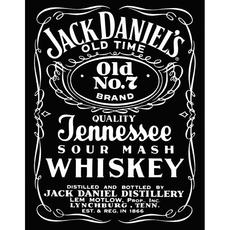 Jack Daniel’s Label Enamel Coated Metal Sign