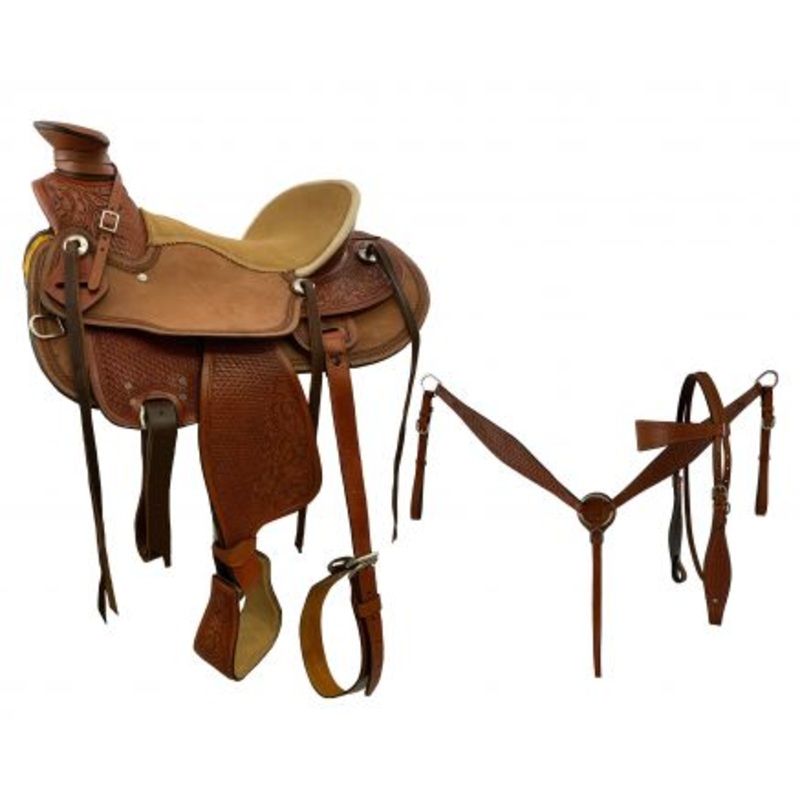 #LWS1328: Wade Style Economy Roping Saddle Set