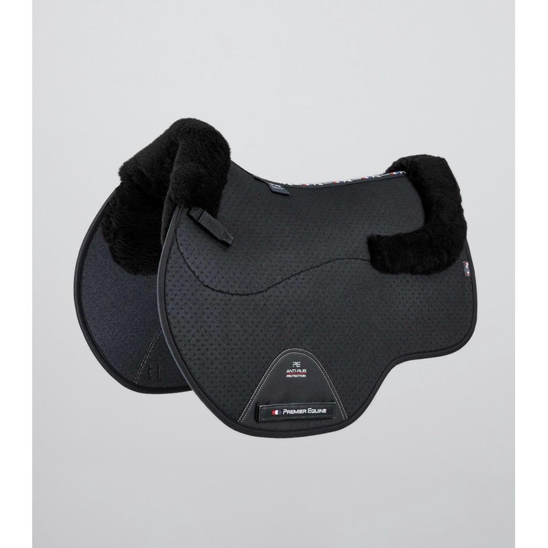 Close Contact Airtechnology Shockproof Wool Saddle Pad – GP/Jump Square Black/Black Wool