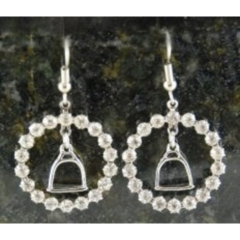 Finishing Touch Crystal Ring Stirrup Fish Hook Earrings