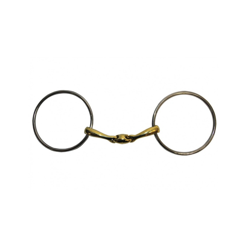 French Link Loose Large Ring Snaffle