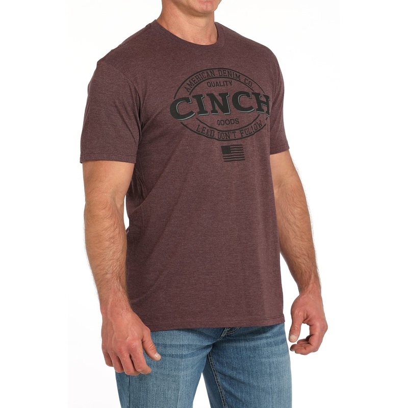Mens Cinch S/S Purple Tee