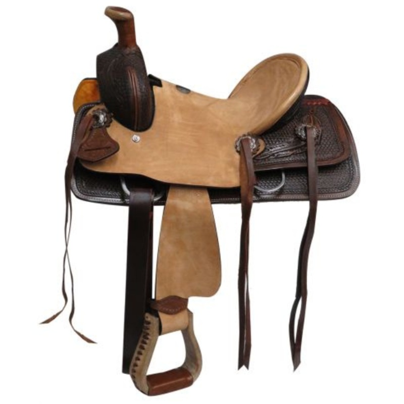10″ DOUBLE T  YOUTH HARD SEAT ROPER STYLE SADDLE