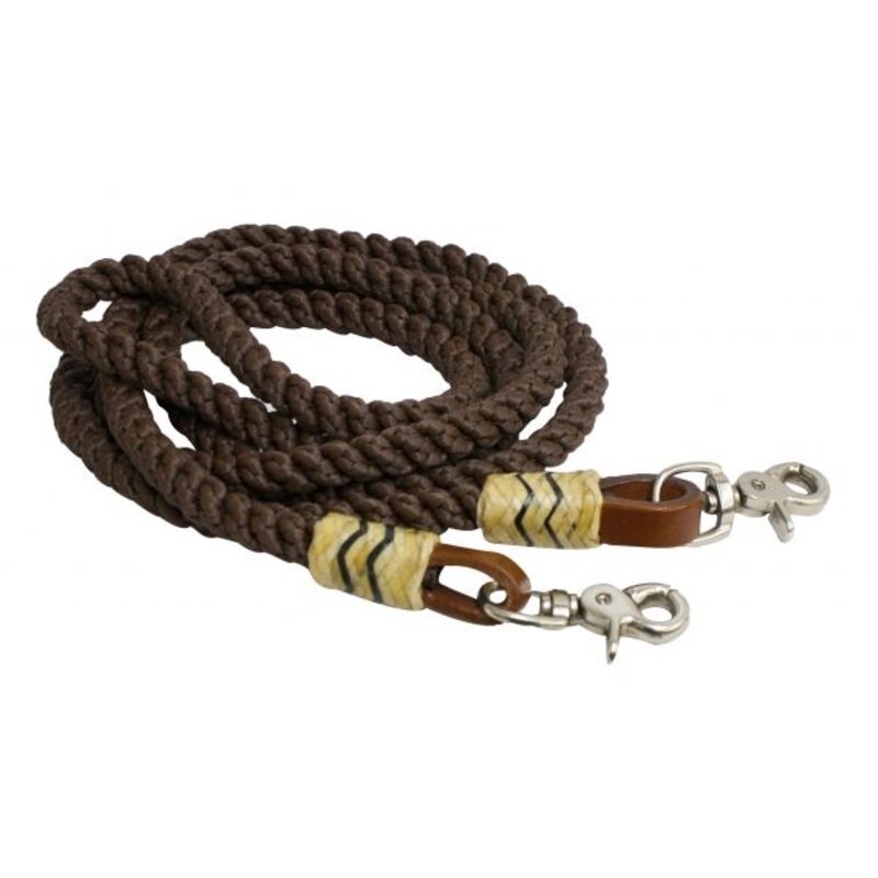 #19083: Showman  8FT rolled nylon barrel reins