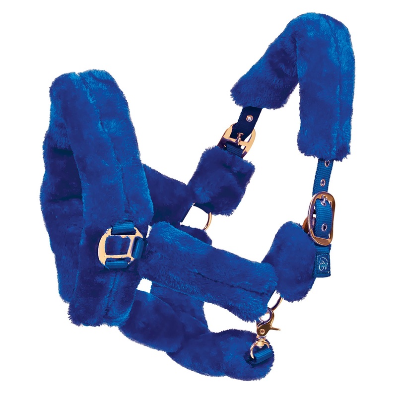 Rose Gold Fleece Shipping Halter – Navy
