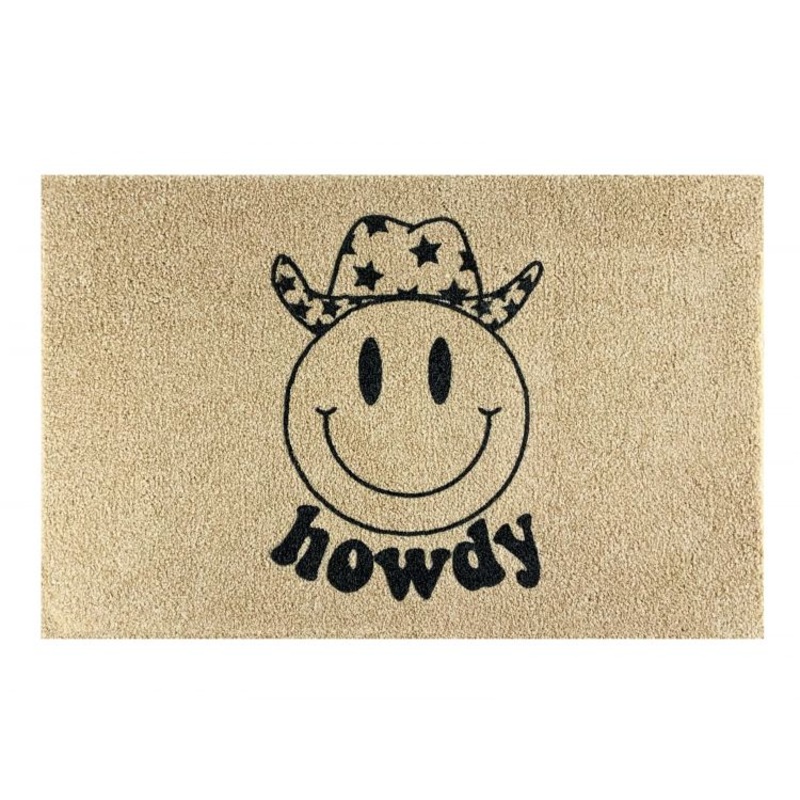 27″ x 18″ Howdy Smiley Welcome mat