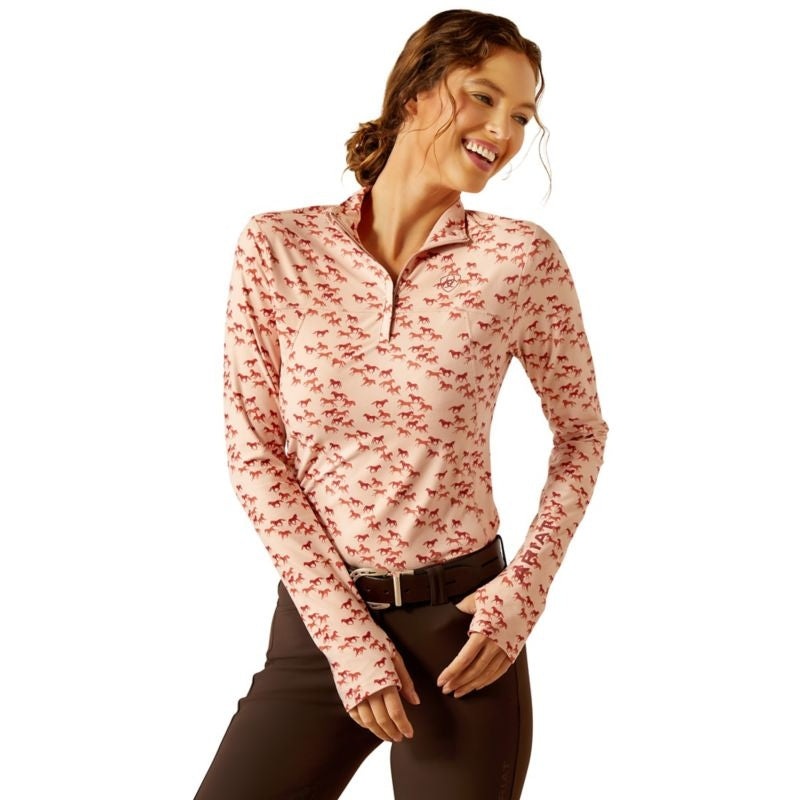 Ariat Ladies Lowell 3.0 1/4 Zip XL Scatter Horse