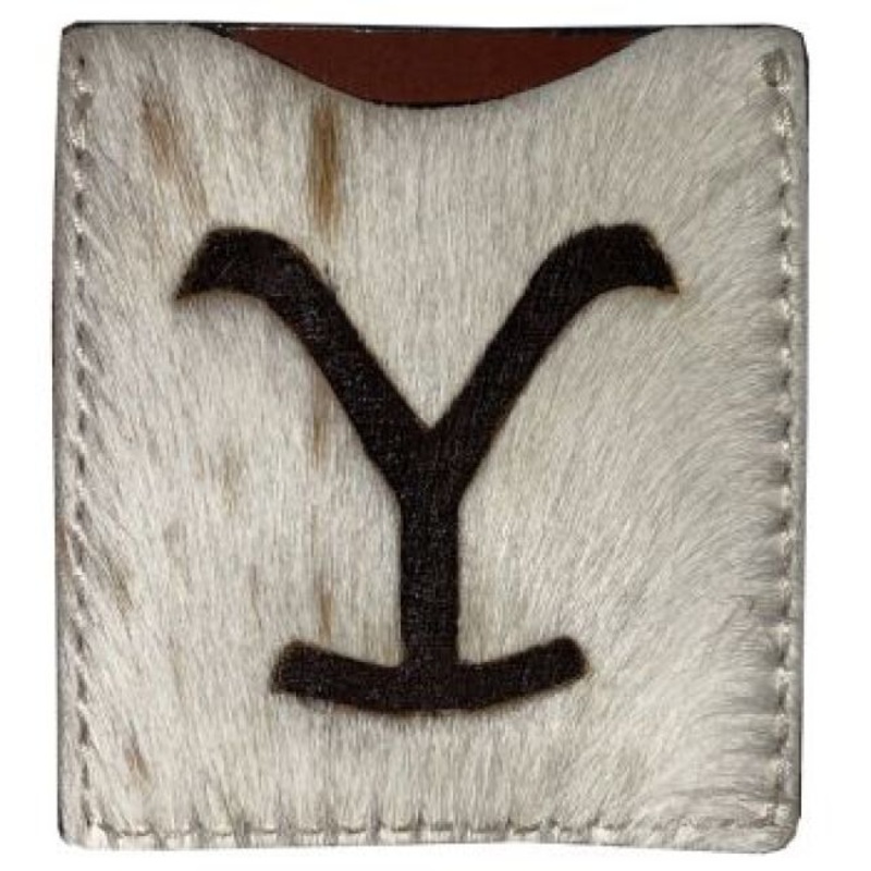 ‘Y Brand’ Hair on Cowhide Stick-On Cell Phone Card Wallet-FREE SHIPPING