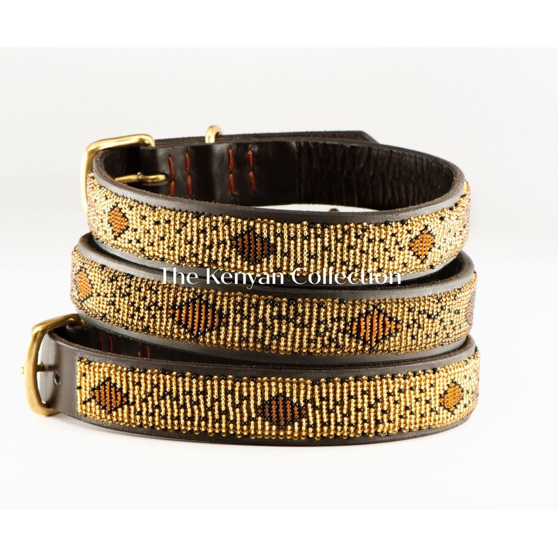 “Cheetah” Beaded Dog Collar
