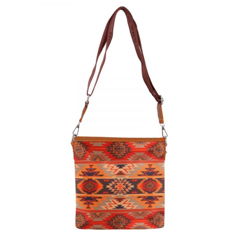 Montana West Aztec Print Canvas Crossbody Bag