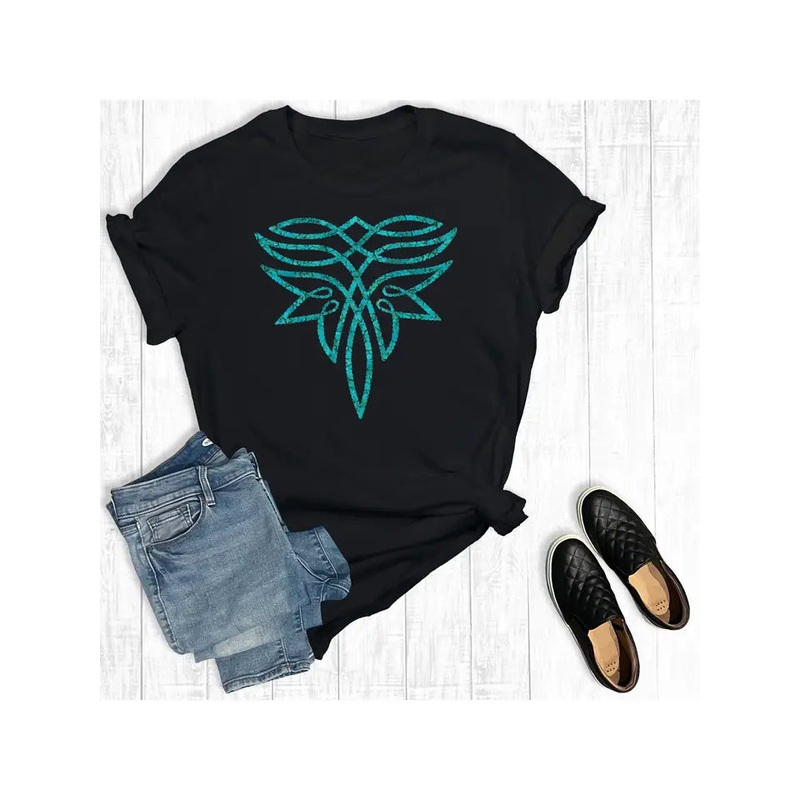 Western Turquoise Boot Stitch Tee