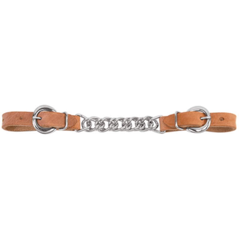 Weaver Leather 4 1/2” Flat Link Curb, Russet Harness Leather