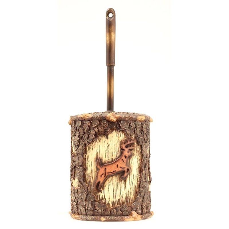 Western Moments Deer Toilet Brush/Caddy