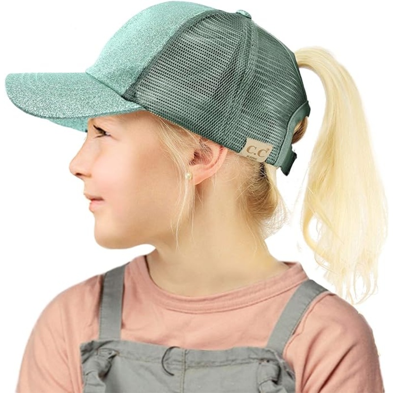 C.C Youth Glitter Pony Cap ~ Mint