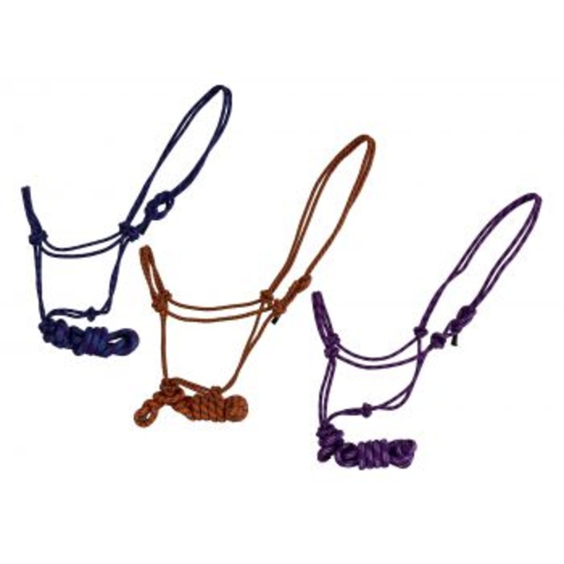 #4344: Horse size cowboy knot halter with matching removeable lead
