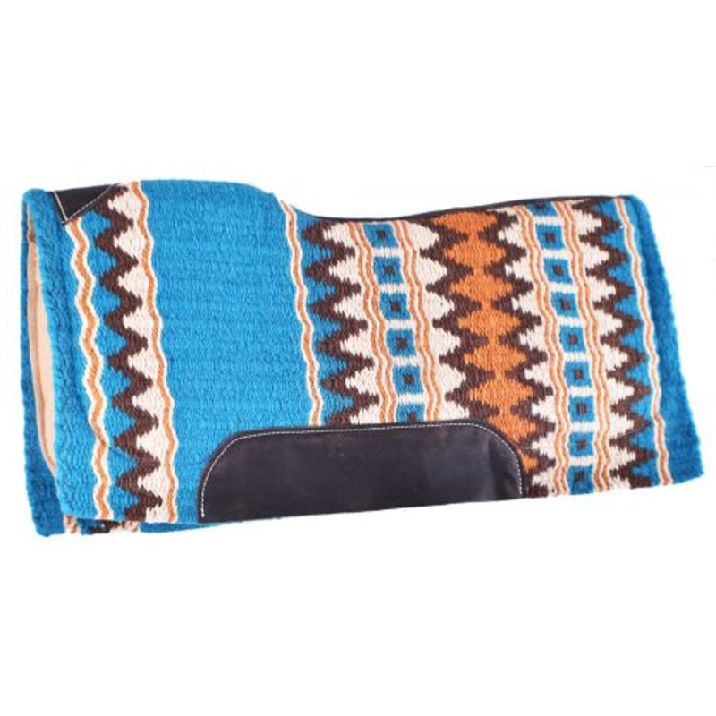 #4992: Showman 34″ x 36″ Turquoise memory felt bottom saddle pad