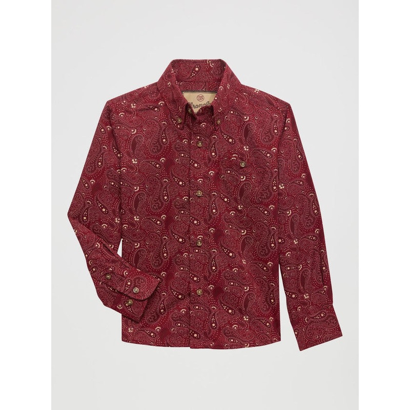 Boy’s Classic Shirt ~ Red Paislry