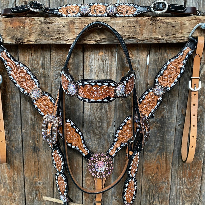 Classic AB Browband/One Ear Tack Set with Wither Strap  #BBBC457