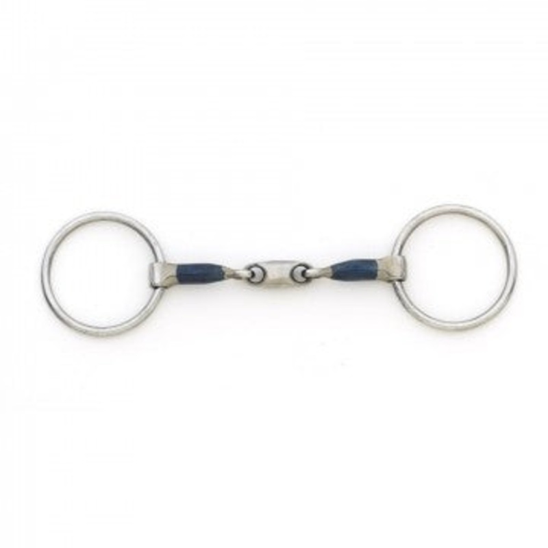 Blue Steel Oval Peanut Mouth Loose Ring