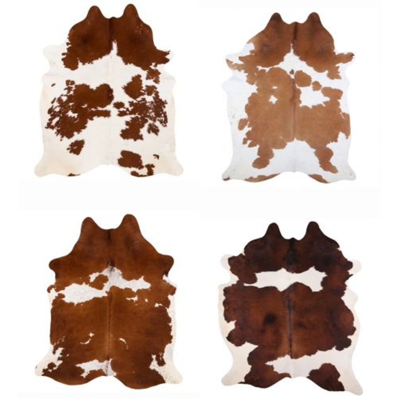 #5065: LG/XL Brazilian Brown and White hair oncowhide rug