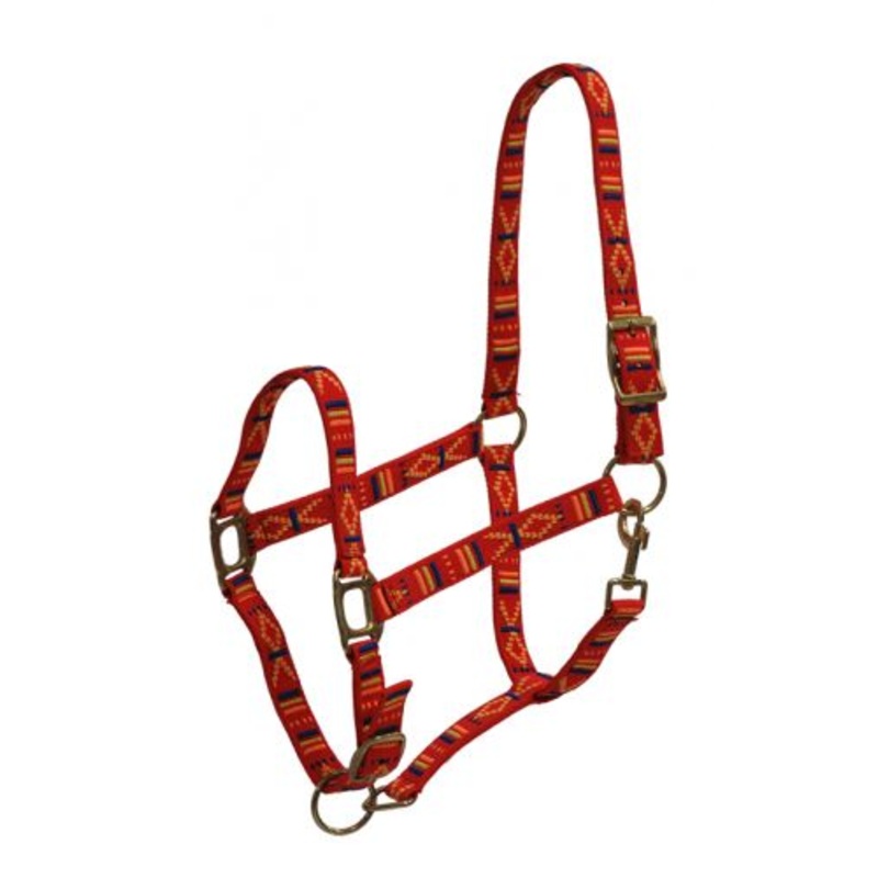 #6636: 3ply nylon halter with heavy duty hardware