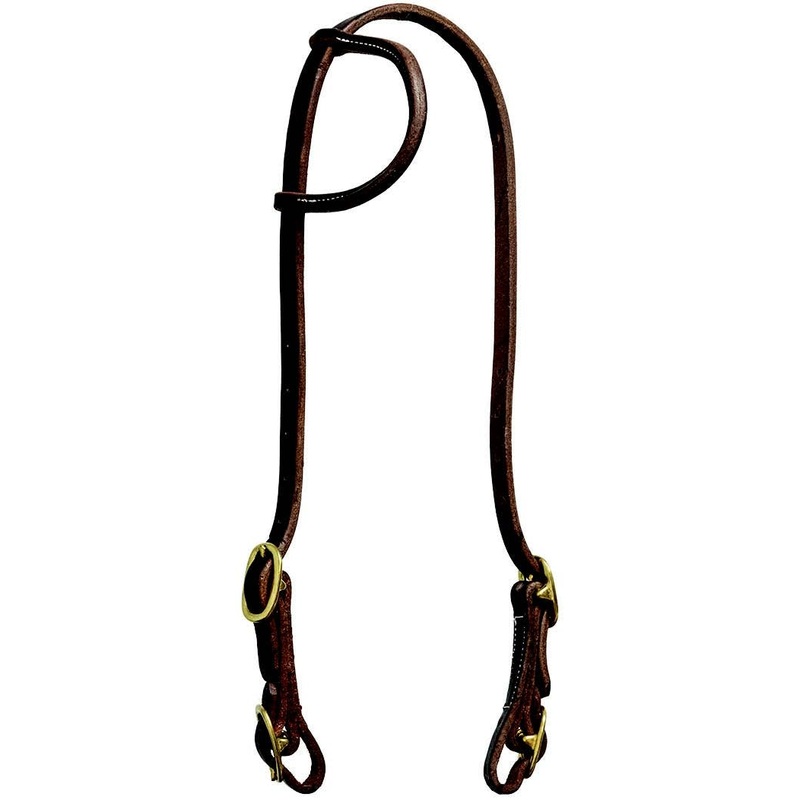 Mustang Slip Ear Headstall with Four Solid Brass Buckles