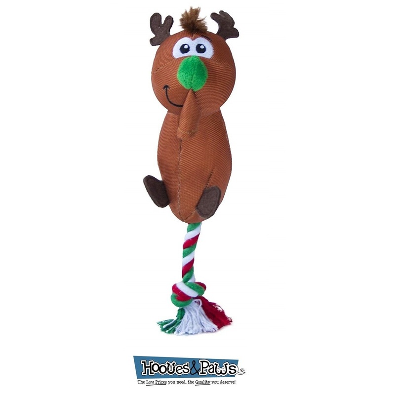 Dog Toy Outward Hound Kyjen Pet Holiday Christmas Flingerz Reindeer Rope Tug